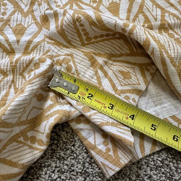 Elevenses Anthropologie cream & yellow print shorts size 4 - Picture 8 of 11